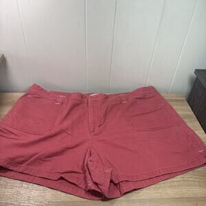 Vintage Y2K 2003 Old Navy Women's Red Cargo Shorts Size 20 100% Cotton LL
